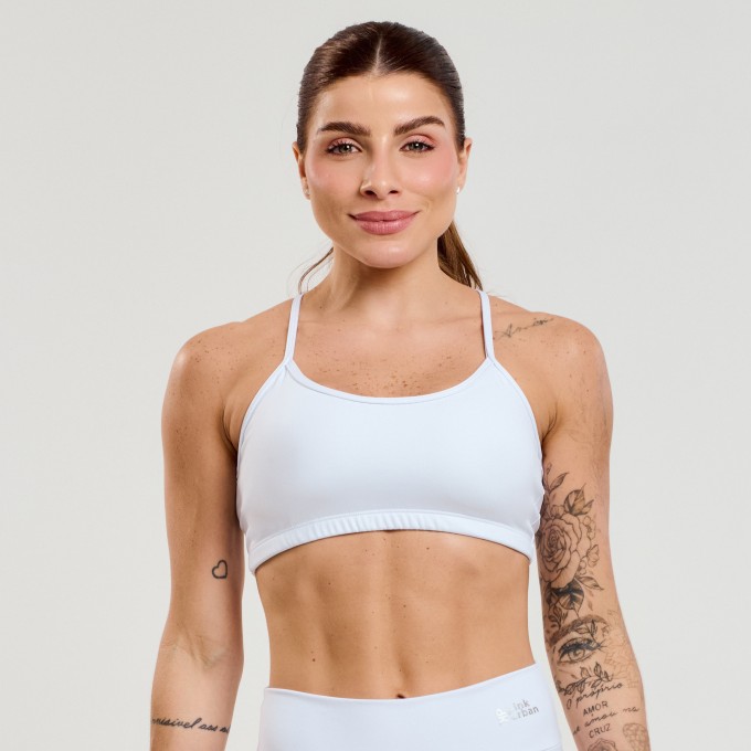 Top Basic Liso Poliamida Branco