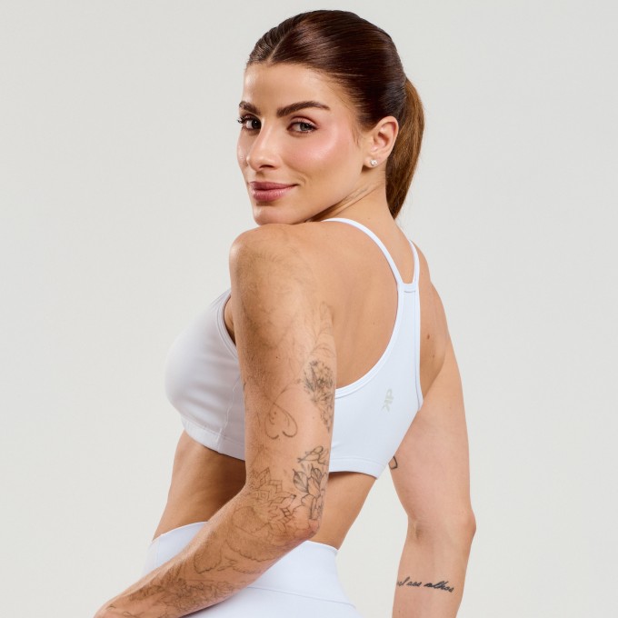 Top Basic Liso Poliamida Branco