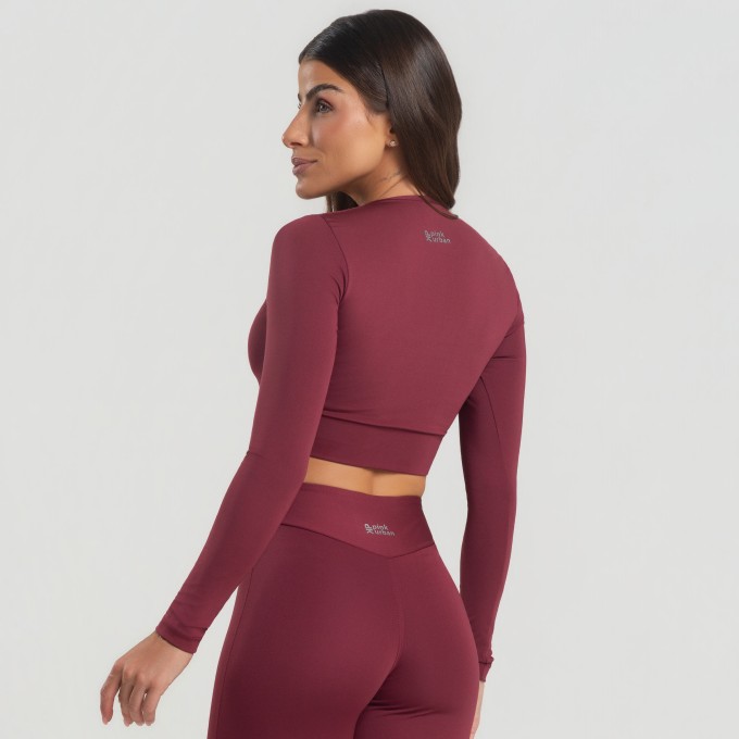 Cropped Manga Longa Balance Marsala