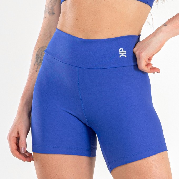 Short Basic Liso Poliamida Azul Royal