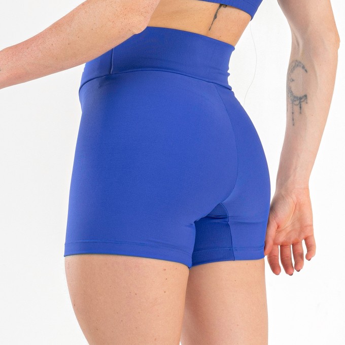 Short Basic Liso Poliamida Azul Royal